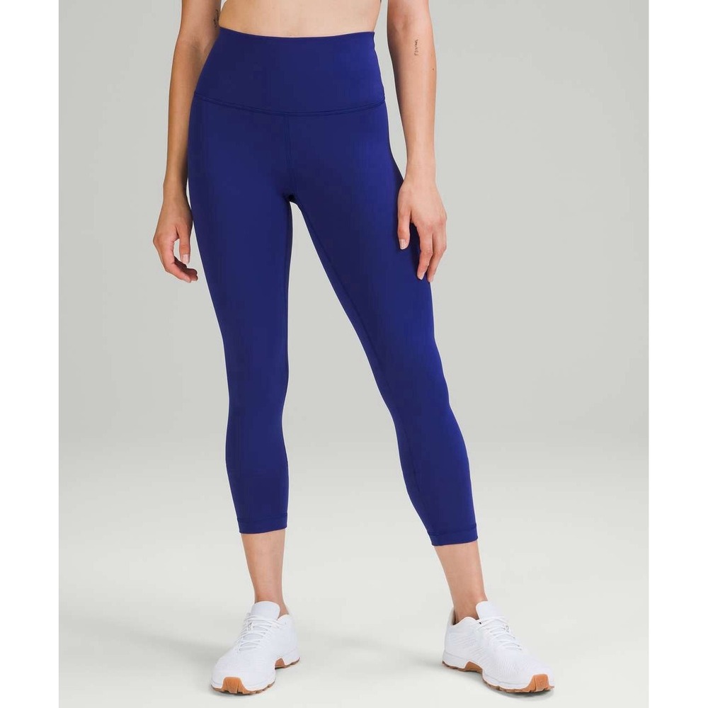 Lululemon Wunder Train High Rise Tight 25" Larkspur Blue Size 2 Leggings EUC